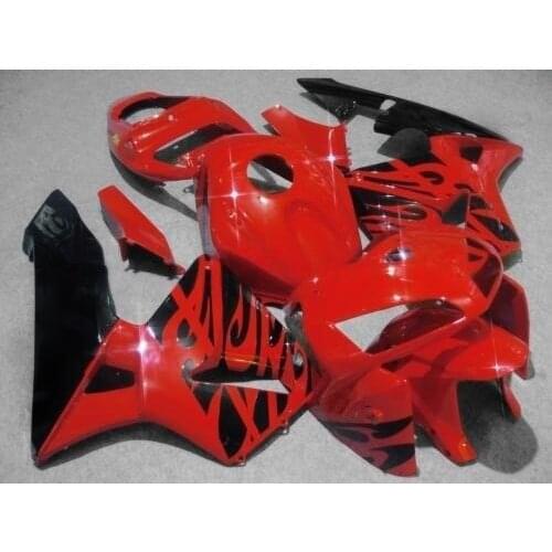 Injection mold Fairing kit for CBR600RR F5 05 06 CBR 600RR 2005 2006 CBR600 Red flames black Fairings set+gifts HG09
