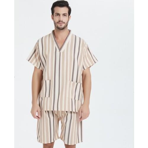 Couples Men Women Cotton Pajamas Set 2pcs Tops Shorts Home Clothes Lovers Sleepwear Intimate Lingerie Pyjamas Suit Summer Wear