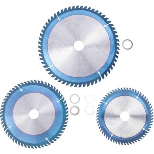 Blue Coating Circular Wood Cutting Blade Disc 1" ID 60T