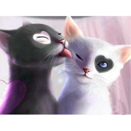 TOUOILP square full Diamond Painting Katten 18