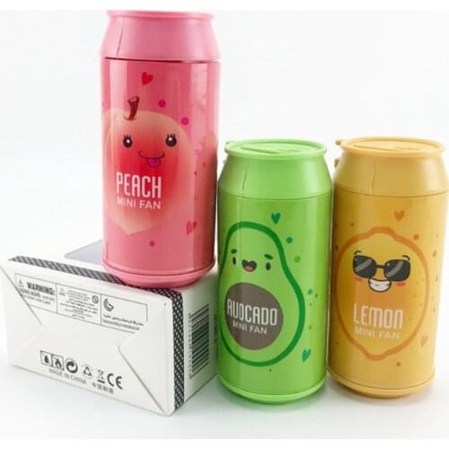 Mini Foldable Handheld USB Fan Portable Pocket Fan Juice Can-like Portable Turbofan USB Rechargeable for students Kids