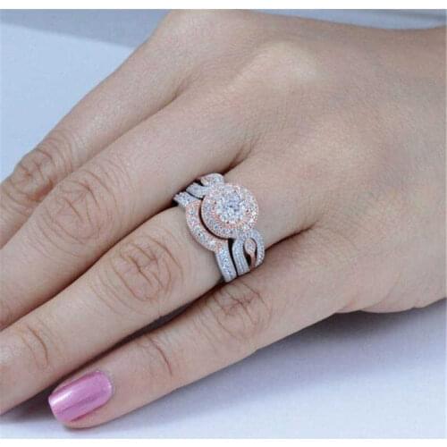 Fashion Lovers' Ring Women Wedding Engagement Party Proposal Jewelry Size 6-10