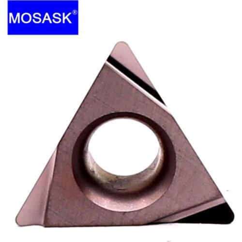 MOSASK 10PC TPGH 0802 0902 1103 L-ZP15 CNC Cutting Lathe Finish Machining Turning Boring Carbide Insert for Stainless Steel