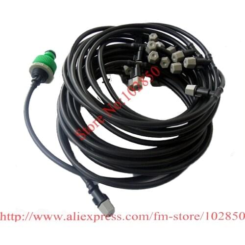 Outdoor Misting Cooling System 10pcs plastic mist nozzles garden irrigation system 10m