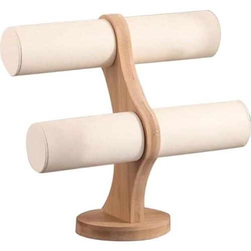 2021 New 2 Tier Bracelet Show Stand Holder Jewelry Showcase Necklace Display Storage Watch Bangle Organizer