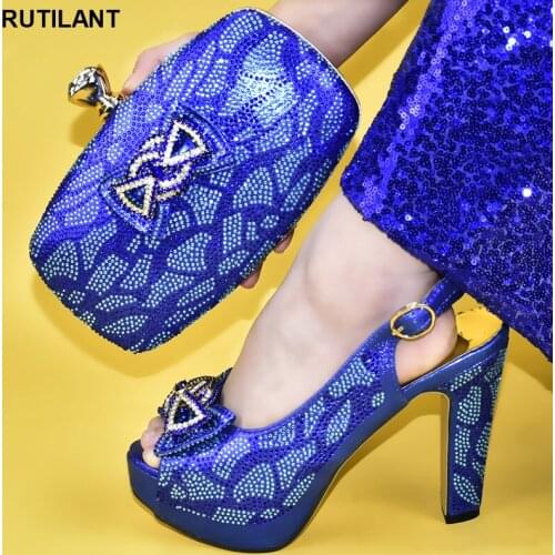 New Women Italian African Party Pumps Shoes and Bag Party African Wedding Italian Shoe and Bag Sets Ladies Womens Shoes Heels