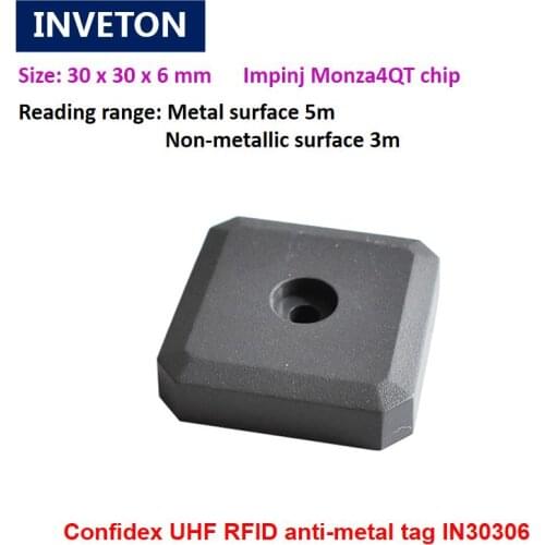 Wholesale 20CM-5M RFID ABS Material Anti Metal Tag UHF Small Monza 4QT Chip for Tools Tracking Management