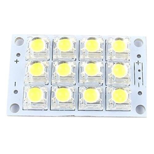 Wholesales New DC 3V 5V 12 LED Super Bright White Piranha LED Circuit Board LED Lights Light Yacht