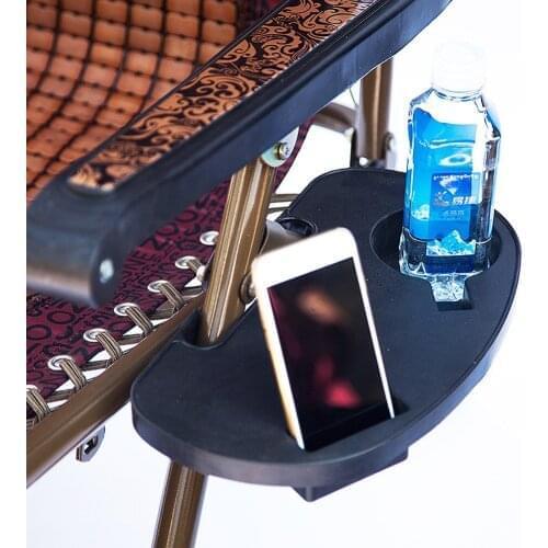 Black Folding Chair Cup Holder Tray Outdoor Garden Trays Beverage Beach Coffee Gravity Tea Recliner Bottle Camping Tool Lou O0S1