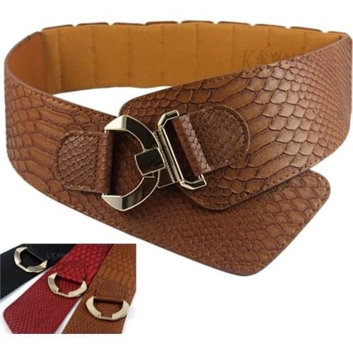 Ladies Dress Belts For Women Cinturon Mujer Cummerbund Strap Womens Wide Belt Faux Leather Female Waistband Elastic Girdlestrap