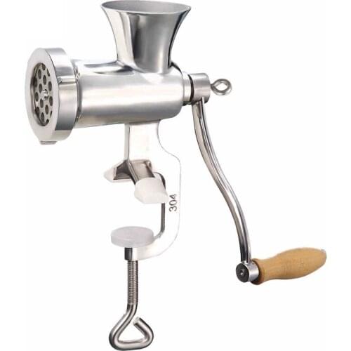 Manual stainless steel meat grinder 7.5cm 5+8mm Meat outlet