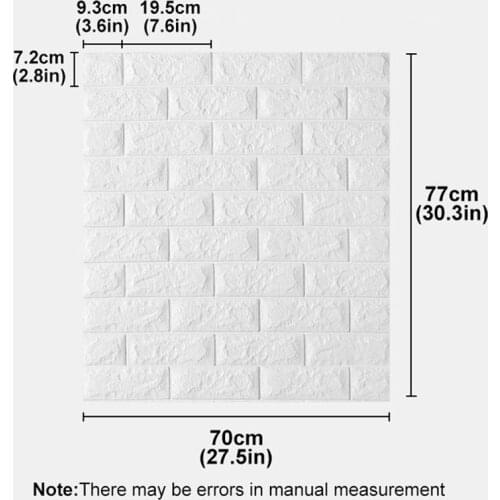 12PCS Self Adhesive Foam Wallpaper 3D Brick Wall Panel Living Room Brick Stickers Bedroom Kids Room Brick Papers Home Decoration