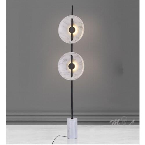 Modern White Standing Lamp for Living Room Home Deco Marble Floor Lamp Led Luminaire Creative Bedroom Lamps Stand Floor Light