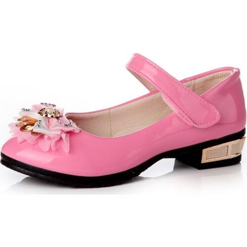 Children Princess Leather Shoes Pu Casual Baby Girls Fashion Sport Shoes Soft Non-slip Dance Shoes For Kid Flat Party Dress Shoe