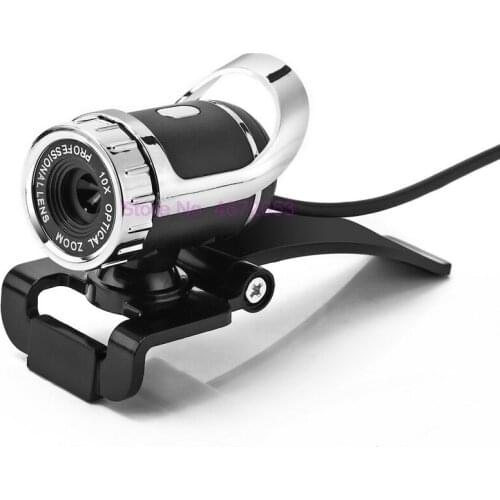 50pcs webcam USB High Definition Camera Web Cam 360 Degree MIC Clip-on For Computer