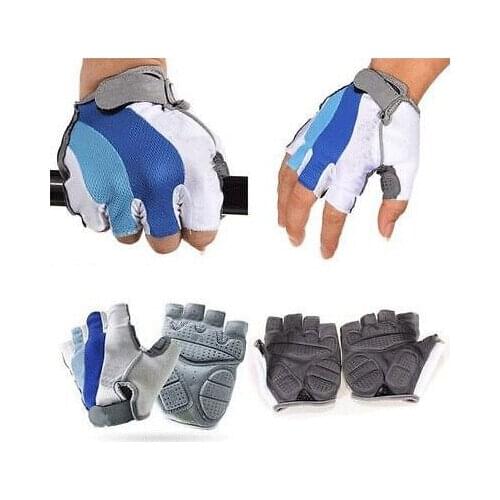 Bike Cycling Gloves Mens Motorcycle Gel Silicone Half Finger Fingerless Bicycle Gloves L-M-XL Size CG0303