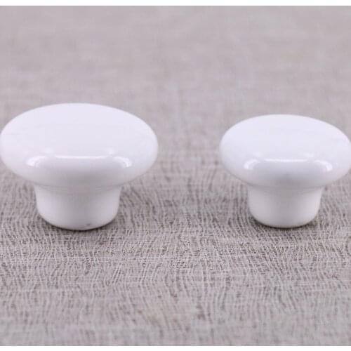 32mm 38mm White Ceramic Cabinet Knob Furniture Handle for Kitchen Drawer Pulls ceramic knobs Door round button