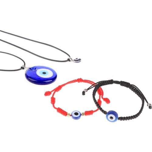 1PC Blue Glass 30mm Evil Eye Pendants Necklace For Women Men Turkey Evil Eyes Lucky Necklace Choker Jewelry Accessories