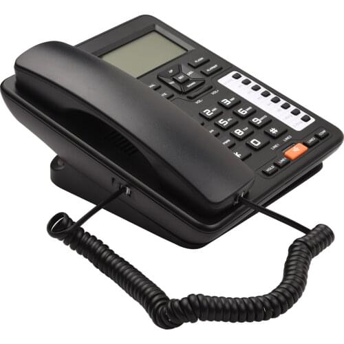 OR6400 2-Line Desktop Corded Telephone with Answering System Caller ID/Call Waiting Backlight LCD and Handset/Base for Office