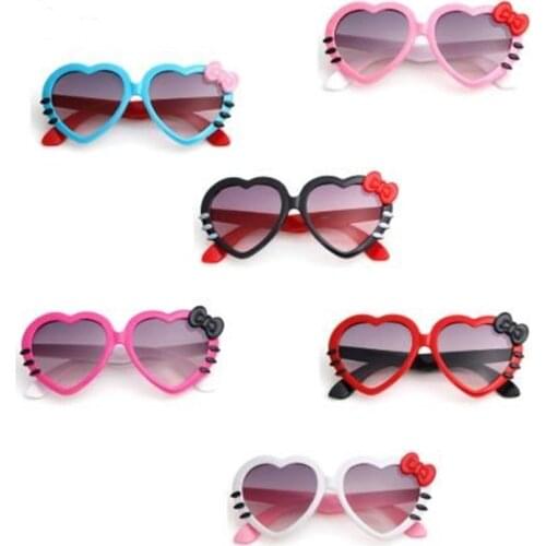 2020 New Sunglasses for Kids Girls Boys Heart-Shaped Bowknot Anti-UV Sunglasses Party Photography Props Outdoor Beach Headwear