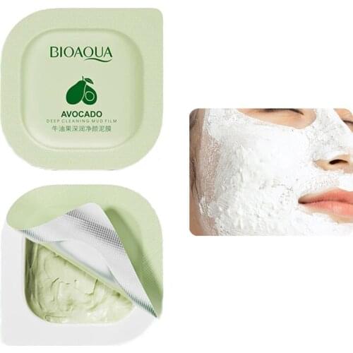 8Pcs Avocado Extract Deep Cleansing Mud Mask Moisturizing Oil-Control Acne Relief Smear Mask Skin Care Products Anti Acne