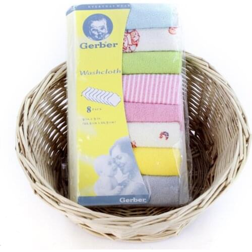 8pcs/pack Cotton Newborn Baby Towels 22.9*22.9CM Saliva Towel Nursing Towel Bibs Feeding Square Towels Handkerchief Small Towels