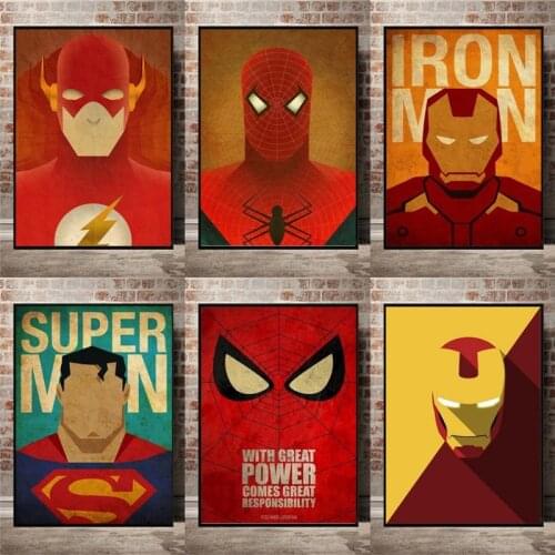 5D DIY Diamond Painting Marvel Minimalist Superhero Poster Captain America Spider-Man Hulk Diamond Embroidery Home Decor Gift