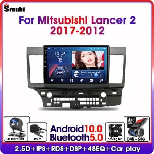 TS6 Android10.0 4G+64G 2 Din Car Radio For Mitsubishi Lancer 2007-2012 4G NET+WiFi RDS DSP IPS Video Audio Multimedia Car Player