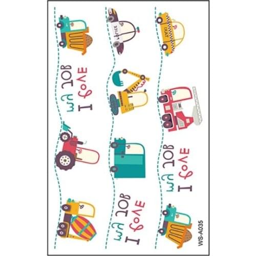Vehicle Temporary Tattoos For Kids Fun Car Stickers Waterproof Truck Tattoo Stickers For Party Favor New Arrivel 2021