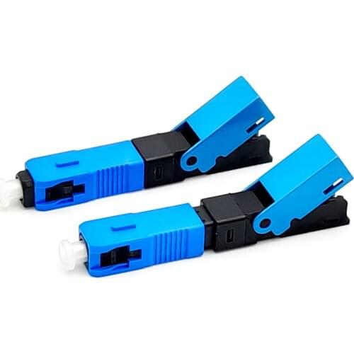 Free Shipping 100, 200PCS/Lot FTTH ESC250P SC APC/UPC Single-Mode Fiber Optic Quick Connector FTTH SM Optic Fast Connector