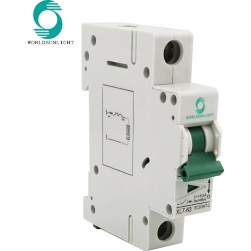 CE XL7-63 6A 10A 16A 20A 25A 32A 40A 50A 63A 1POLE 250V DC Mini Circuit breaker solar mcb