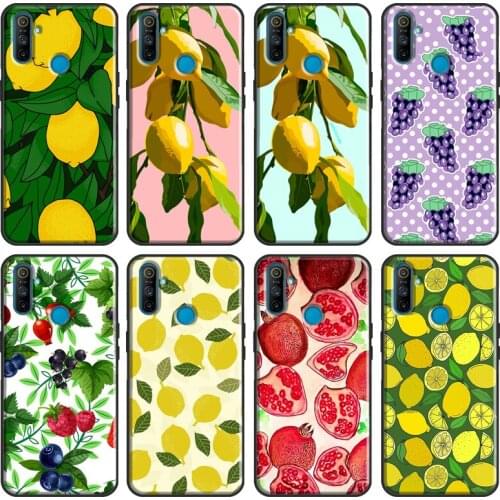 Summer fruit lemon peach grapes Cover For OPPO Realme C3 C11 C15 XT 5 6 7 X2 X7 Pro GT Case For OnePlus 8 Pro Nord 7T 8T Cover
