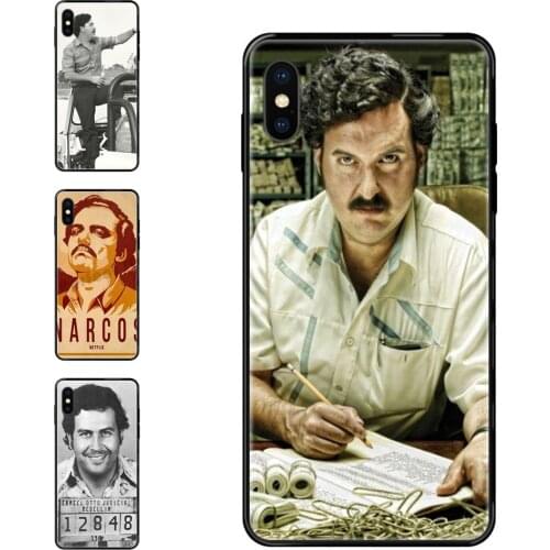Black Soft TPU Protective Cover Case For Galaxy Note 4 8 9 10 20 Plus Pro J6 J7 J8 M30s M80s Ultra 2016 2017 2018 Pablo Escobar