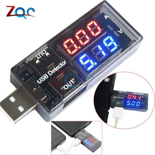 Dual LED Digital Voltmeter Ammeter DC 100V 10A Current Voltage Meter USB Charger Doctor Car Motorcycle Volt Amp Detector Tester