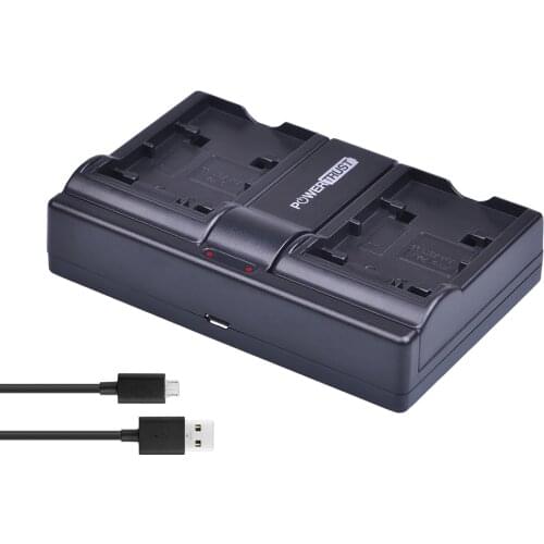 PowerTrust VW-VBK190 VW-VBK360 Dual Battery Charger for Panasonic HC-V707 HDC-HS60 HDC-TMX1 SDR-H85 HDC-SD80 SDR-T50 Batteries