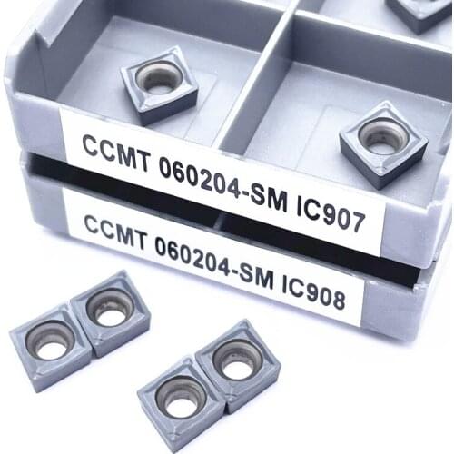 Carbide CCMT060204 CCMT060208 SM IC907 908 Turning Carbide Insert Internal Turning Insert CNC CCMT 060204 Lathe Metal Tool