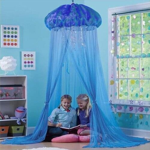 Summer Bed Curtains Cute Animal Style Jellyfish Shaped For Baby Dream Gauze Mosquito Net Child Jellyfish Indoor Tent Summer