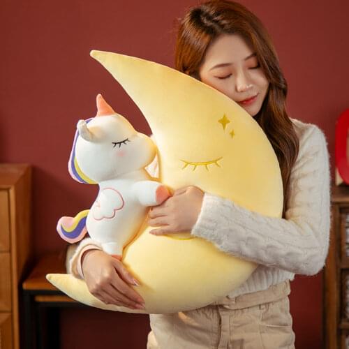 Cute Sky Series Stuffed Moon Rabbit Plush Toys Soft Cushion baby sleeping Pillow kids Gift Home Decor Dropship Christmas Present