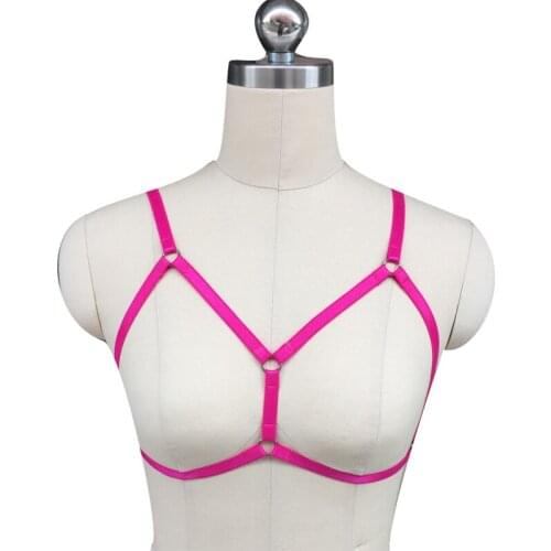 New Gothic Harajuku haeness cage rave wear can adjust body harness medias pastel goth bondage harness sexy harness bra