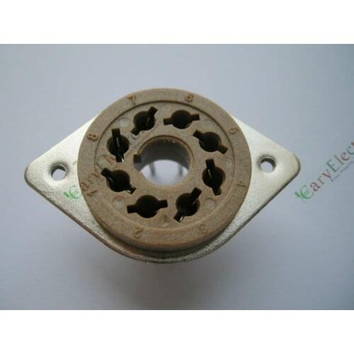 Wholesale and retail 4pcs 8pin Belton Style vacuum tube socket PCB mount valve For EL34 6550 KT88 audio amp part free shipping