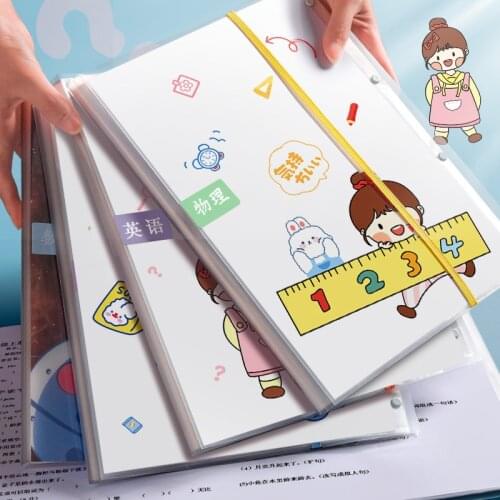 A3 File Folder Document Organizer Storage Bag Test Paper Waterproof Transparent Insert Folder Data Book School Office Stationery