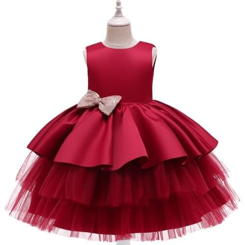 Dresses For Girls Kids Cake TUTU Princess Dress Christmas Evening Costume Childrens Dress 2020 Summer 0-5 Y Infant Baby Dress