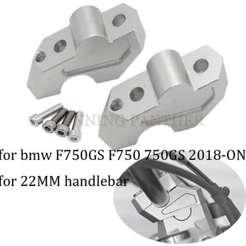 22MM Handlebar Risers Clamp Height up also Backward Extend Adapters with Bolts for bmw F750GS F750 750GS 2018-ON
