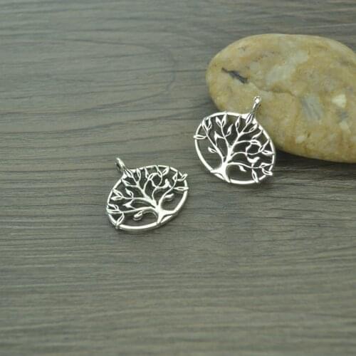 10 pcs/lot tree Antique Silver Plated Bracelets Charm Pendants Fashion Jewelry Making Findings DIY Charms Handmade 4206B