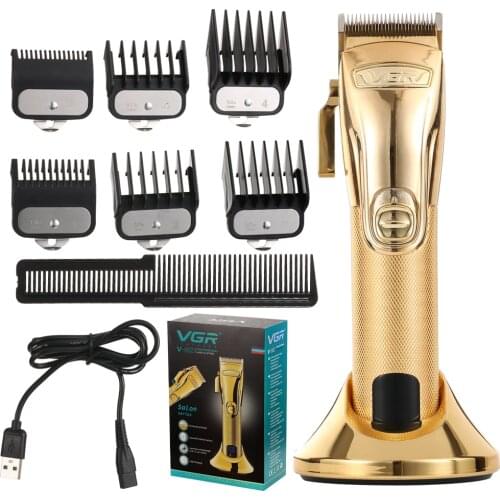 VGR Professional Cordless outliner Hair Trimmer Big Capacity Cordless Battery Hair Clippers Men Powerful Hair Cutting Machine