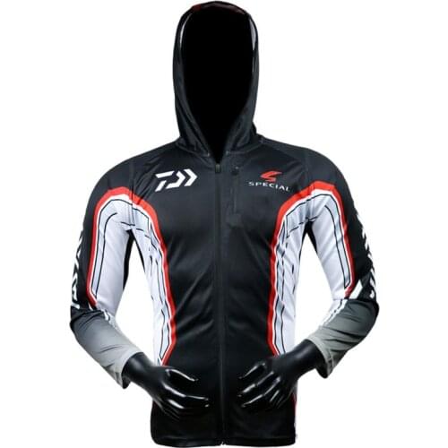 Dawa Daiwa Fishing Shirt Men Brand Sport Clothing Breathable Quick-dry Full Sleeve Anti-UV Sun Protection Hoodie Jackets Fishing