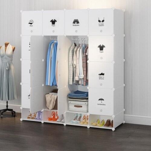 20 Grid Transparent Wardrobe Bedroom Furniture Clothes Storage Organizer Cabinet Combine Shoes Clothing Organizer Furniture HWC