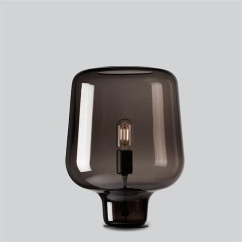 Grey Glass Lamp Bedroom Bedside Lamp Nordic Post-modern Creative Art Living Room Designer Table Lamp Modern Led Beds