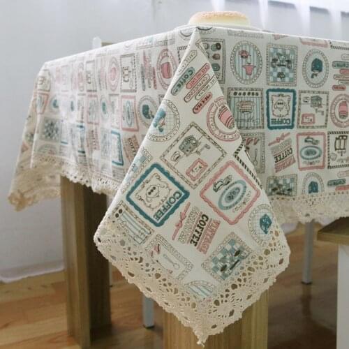 Korean kettle Tablecloth Cotton Square Tablecloths Rectangular Dinner Table Cover Table Cloth Coffee Table Tea Table Home Textil