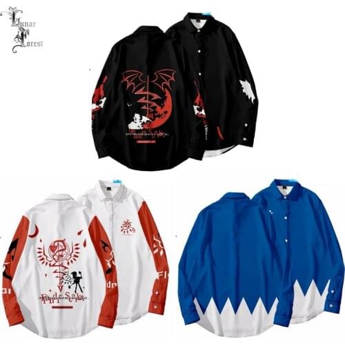 TouHou Project 3D Printing Unisex Shirt Women/Men Casual Long Sleeve Cool Loose Button Streetwear Anime Overclothes Oversize 6XL